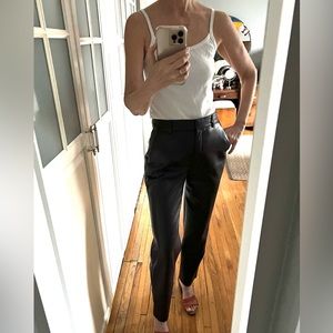 Aritzia Babaton Command Vegan Leather Pant - Size 4 - Full length - Burgundy